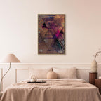Honey Geometric Abstract Vertical Canvas Print