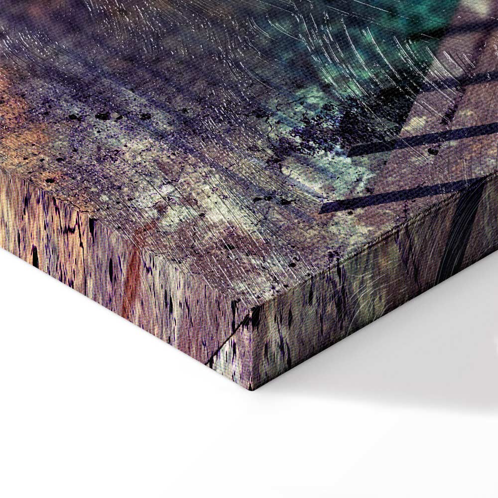 Honey Geometric Abstract Vertical Canvas Print