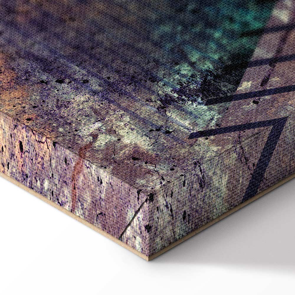 Honey Geometric Abstract Vertical Canvas Print