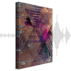 Honey Geometric Abstract Vertical Canvas Print