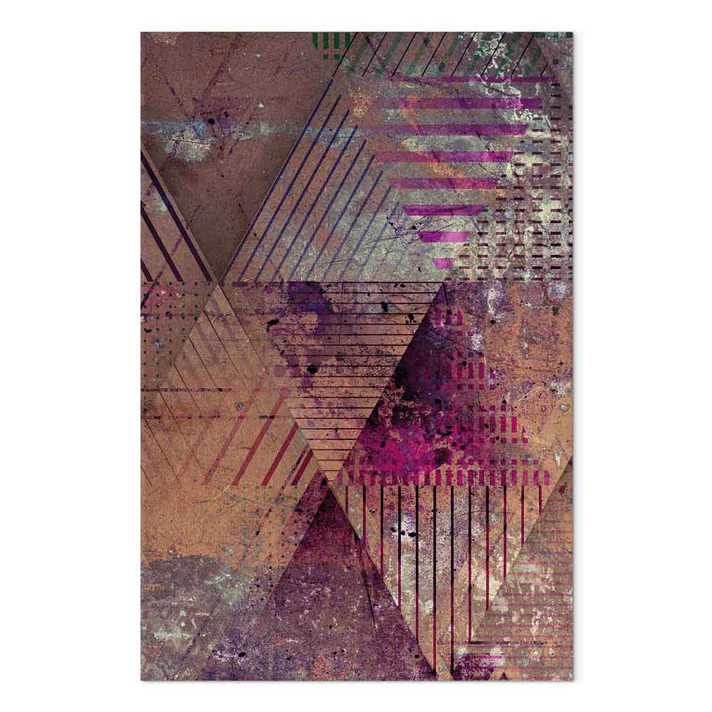 Autumn Geometric Abstract Multicolor Canvas Print
