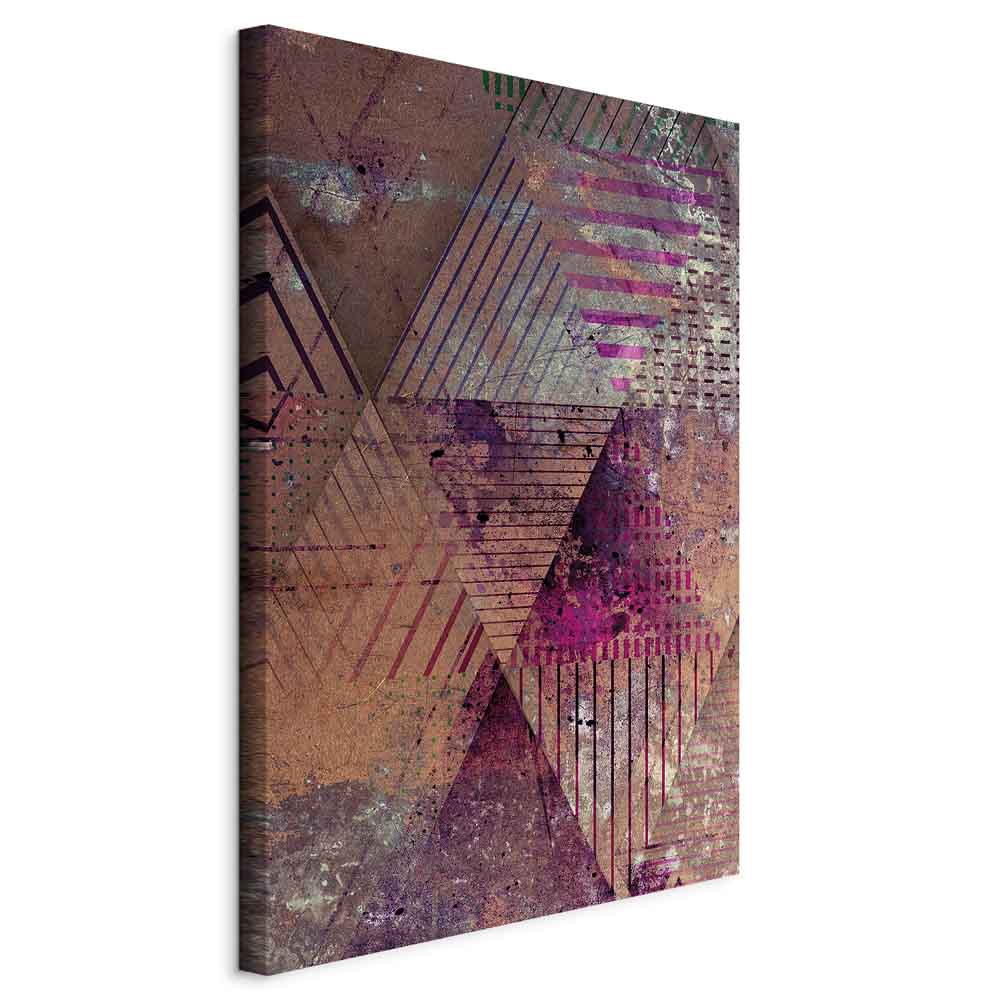Autumn Geometric Abstract Multicolor Canvas Print