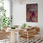 Autumn Geometric Abstract Multicolor Canvas Print
