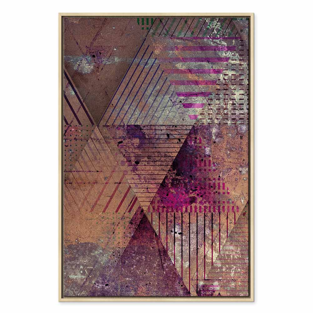 Autumn Geometric Abstract Multicolor Canvas Print
