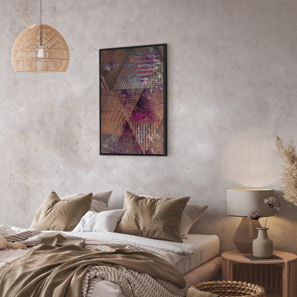 Autumn Geometric Abstract Multicolor Canvas Print