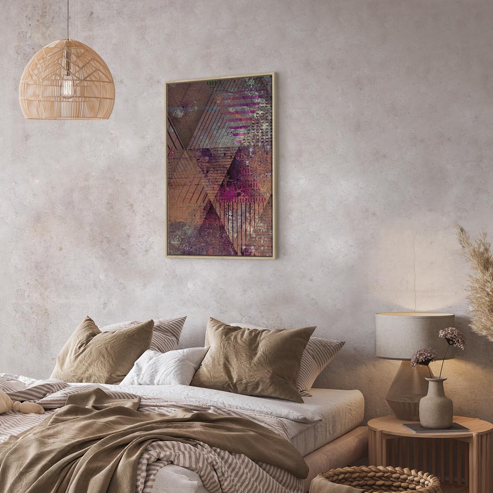 Autumn Geometric Abstract Multicolor Canvas Print
