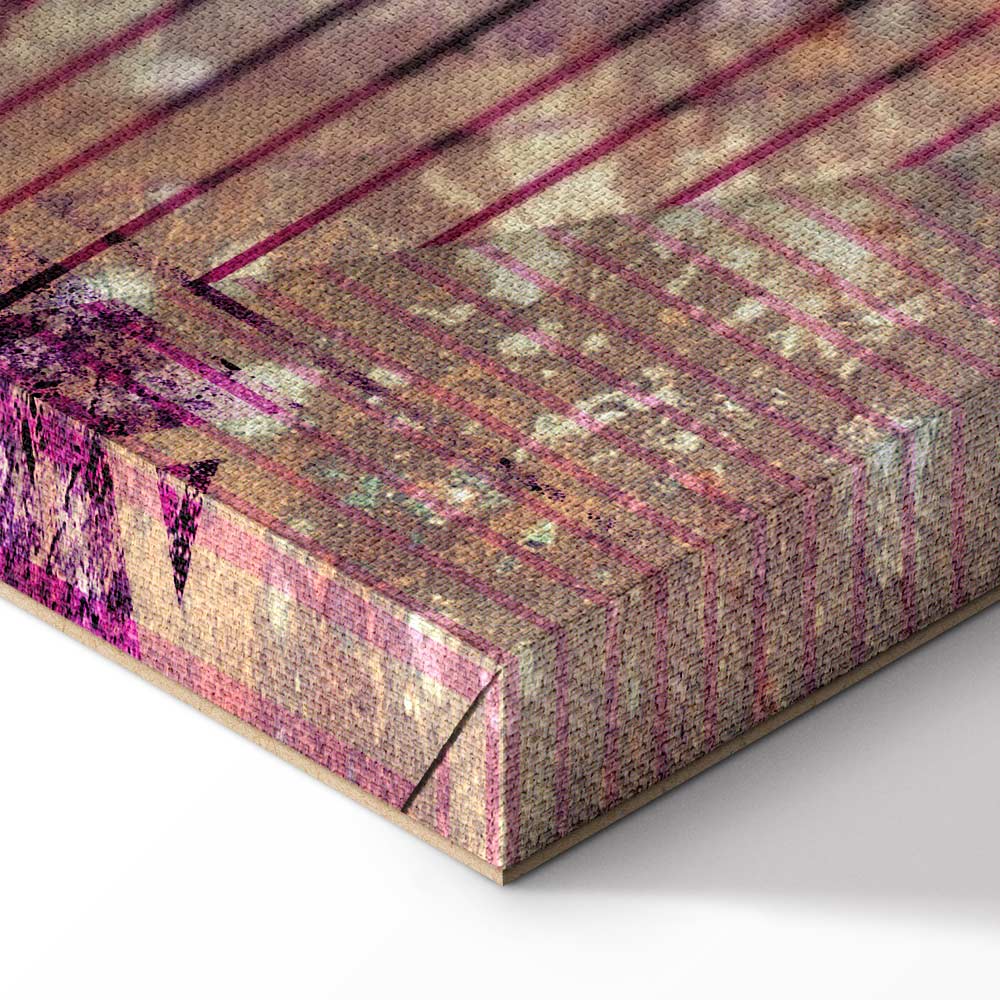 Autumn Geometric Abstract Multicolor Canvas Print