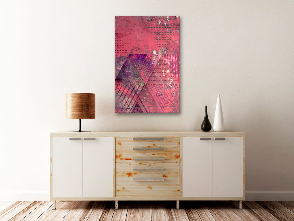 Canvas Print Crimson Abstraction Vertical - 1 Part