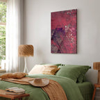 Crimson Geometric Abstract Modern Canvas Print