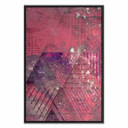 Crimson Geometric Abstract Modern Canvas Print