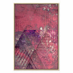 Crimson Geometric Abstract Modern Canvas Print