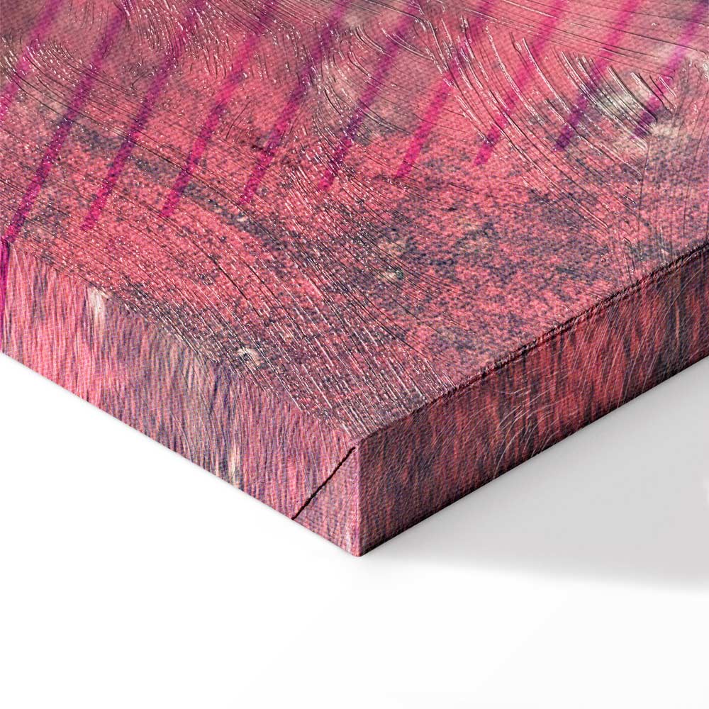 Crimson Geometric Abstract Modern Canvas Print