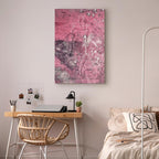 Female Silhouette Marble Pink Abstract Canvas Print