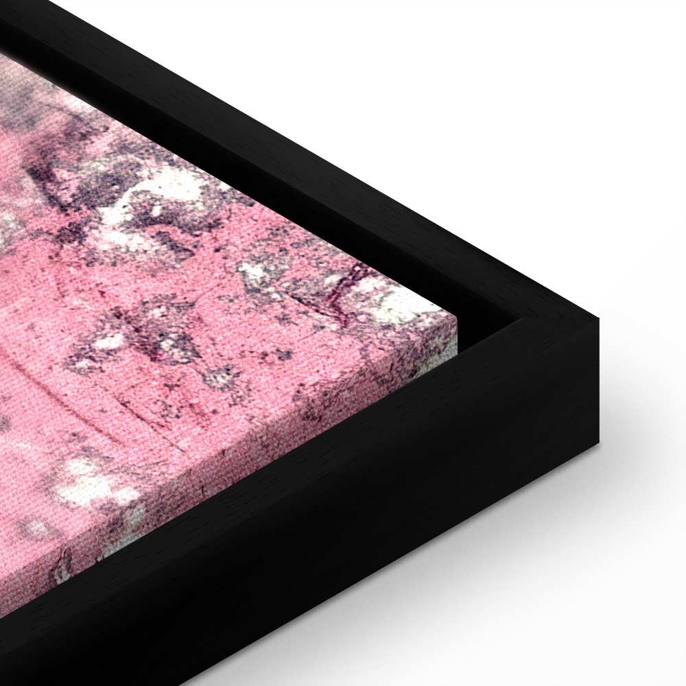 Female Silhouette Marble Pink Abstract Canvas Print