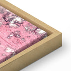 Female Silhouette Marble Pink Abstract Canvas Print