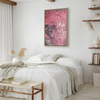 Female Silhouette Marble Pink Abstract Canvas Print