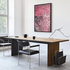 Female Silhouette Marble Pink Abstract Canvas Print