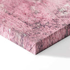 Female Silhouette Marble Pink Abstract Canvas Print