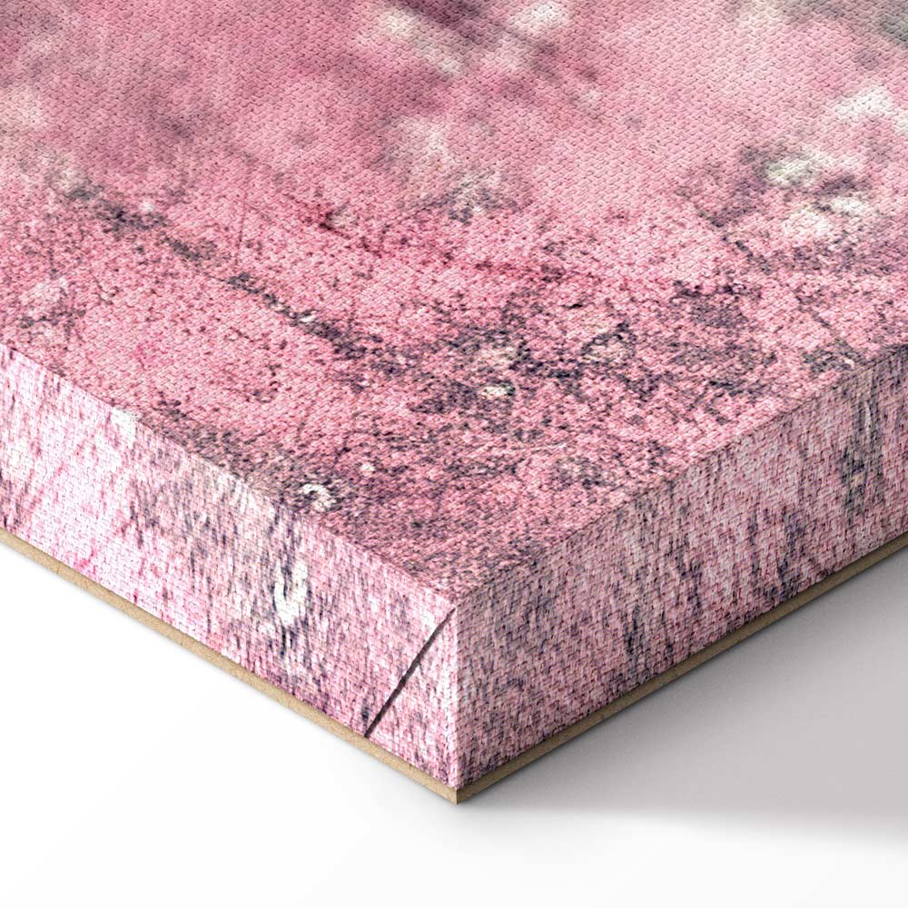 Female Silhouette Marble Pink Abstract Canvas Print