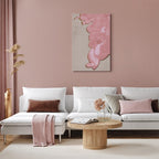 Pastel Abstract Texture Vertical Canvas Print