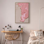 Pastel Abstract Texture Vertical Canvas Print