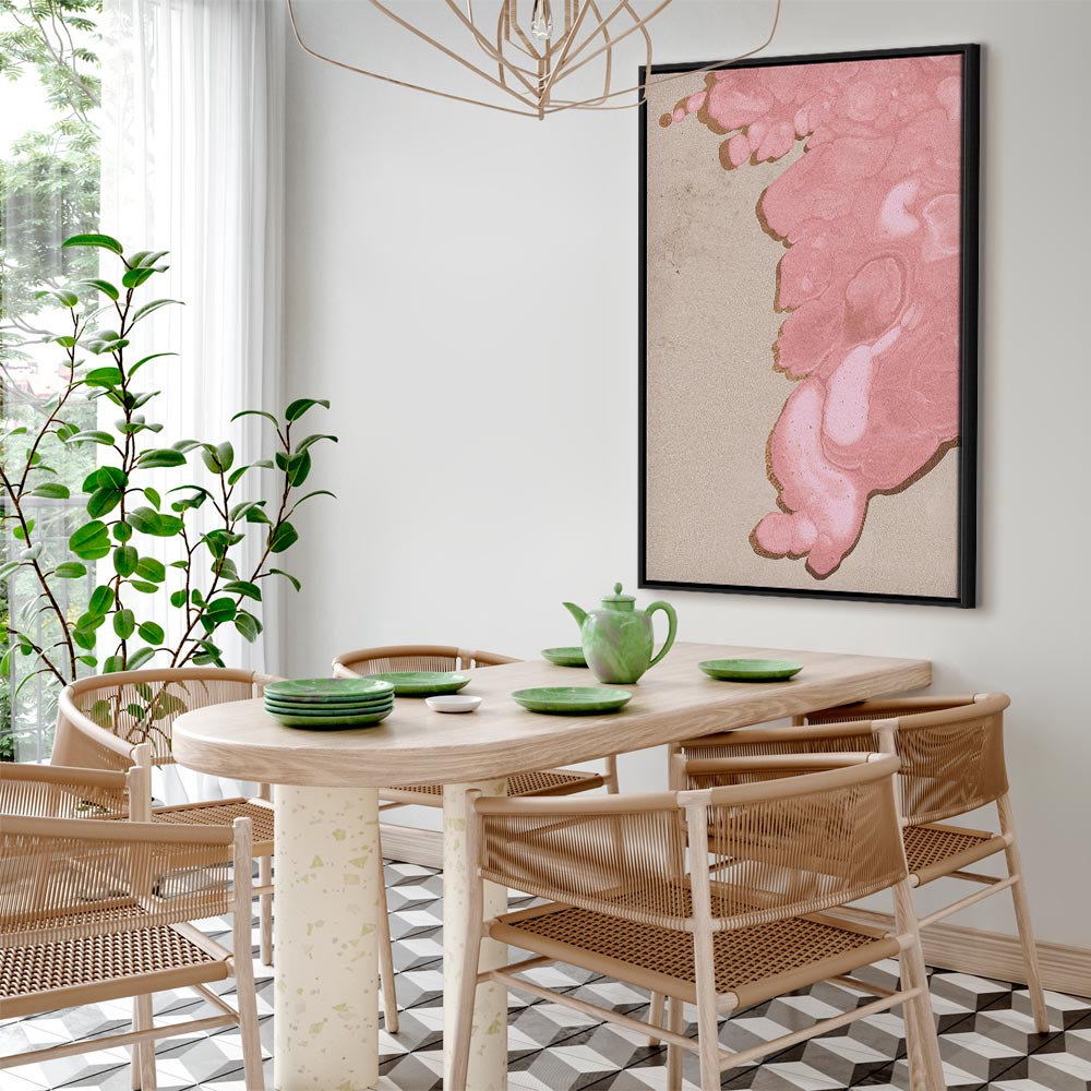 Pastel Abstract Texture Vertical Canvas Print