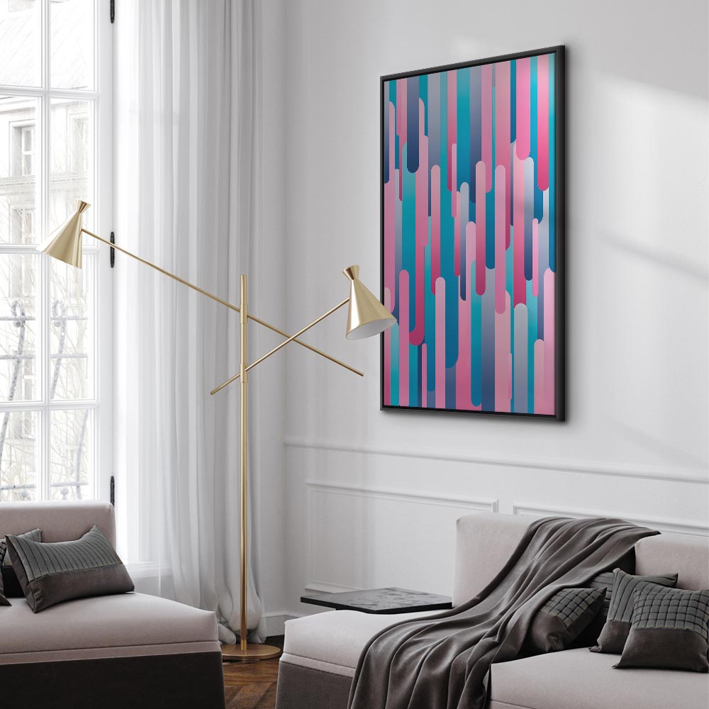 Colourful Piston Abstract Canvas Print