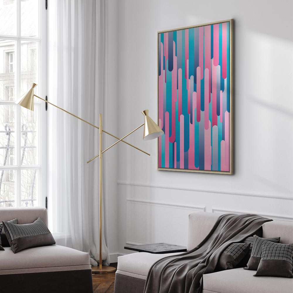 Colourful Piston Abstract Canvas Print