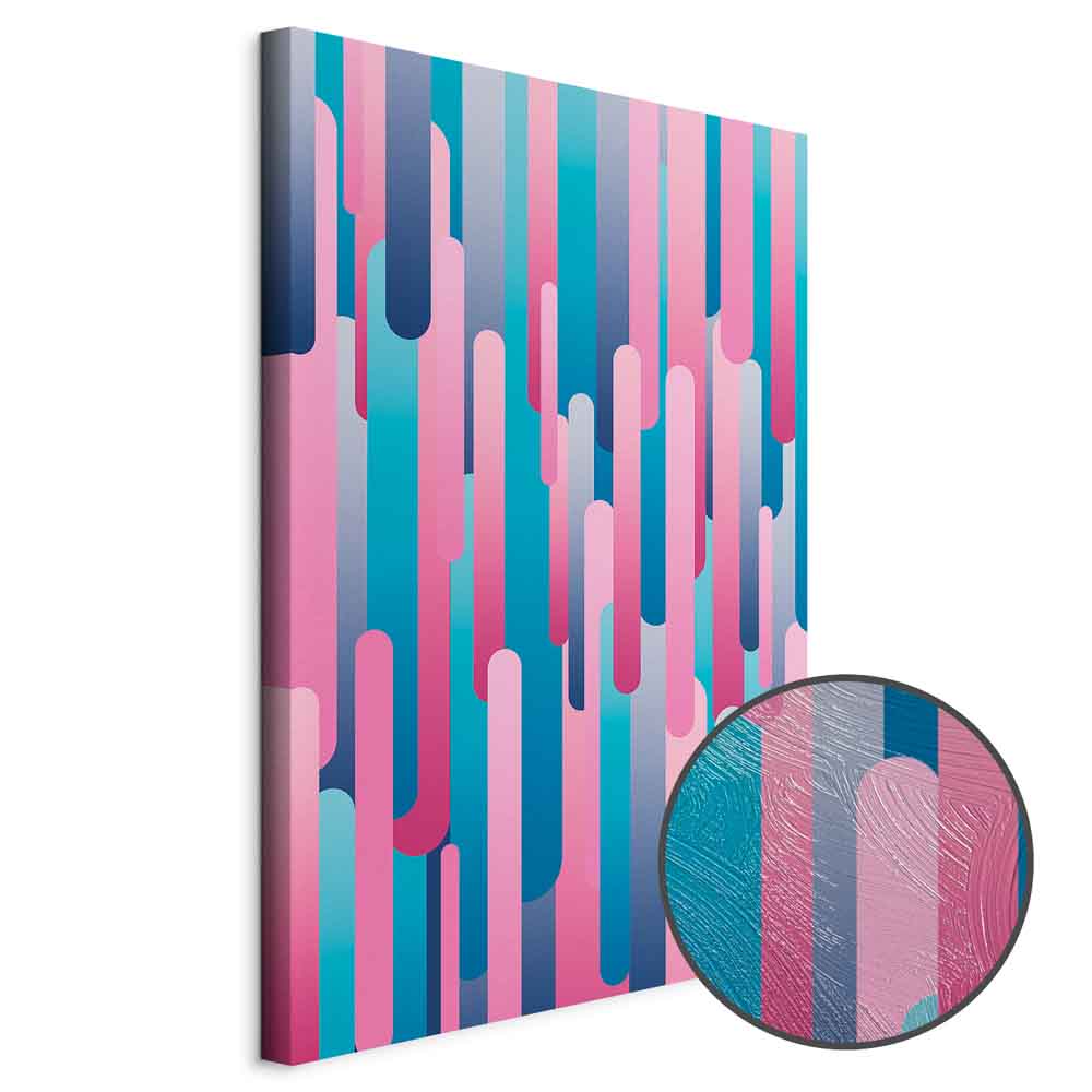 Colourful Piston Abstract Canvas Print