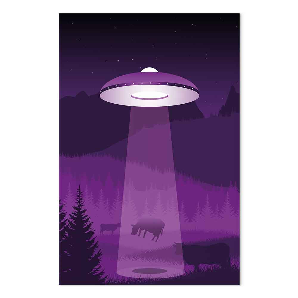 Violet UFO Fantasy Canvas Print