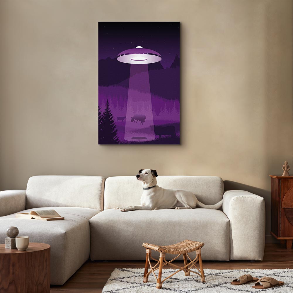 Violet UFO Fantasy Canvas Print