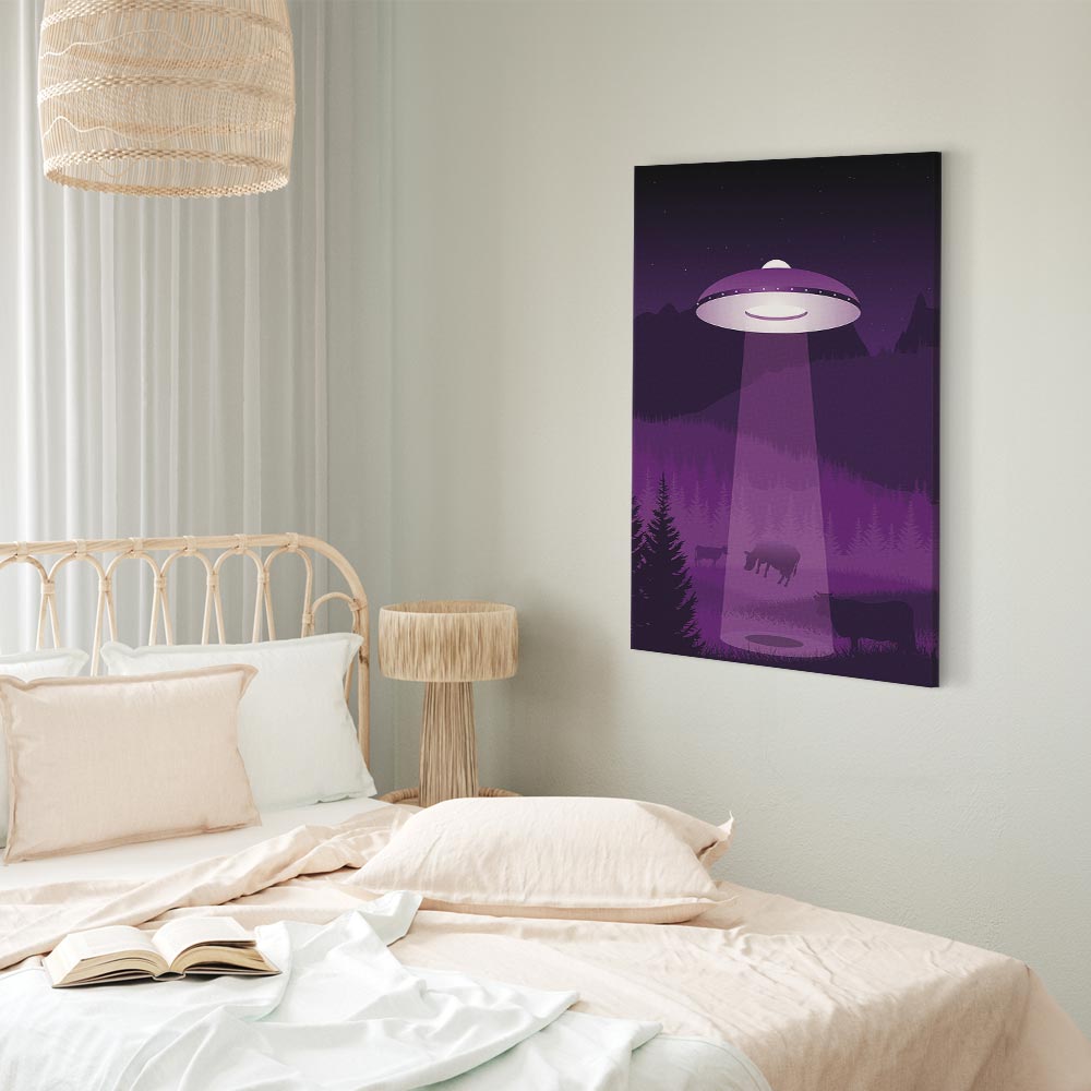 Violet UFO Fantasy Canvas Print
