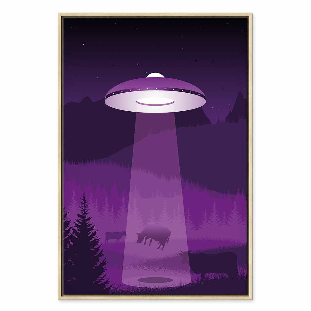 Violet UFO Fantasy Canvas Print