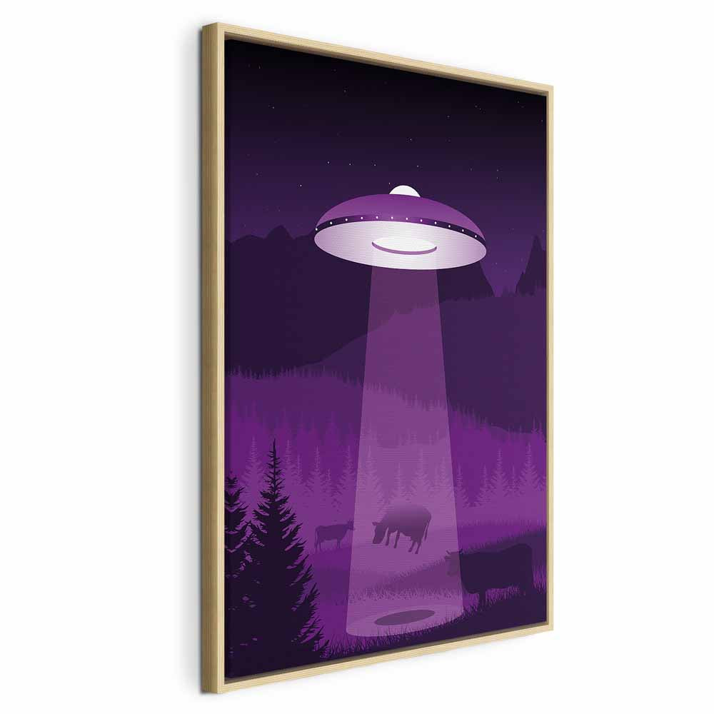 Violet UFO Fantasy Canvas Print