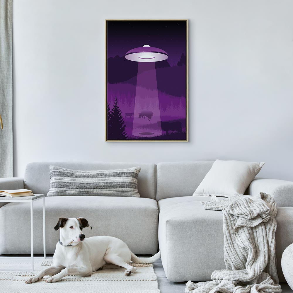 Violet UFO Fantasy Canvas Print