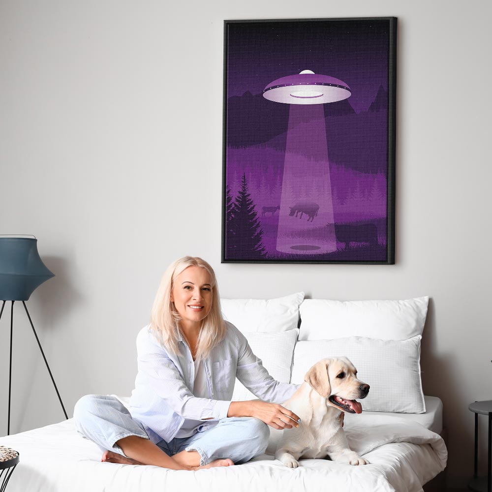 Violet UFO Fantasy Canvas Print