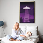 Violet UFO Fantasy Canvas Print