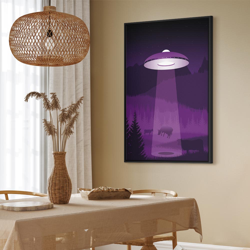 Violet UFO Fantasy Canvas Print