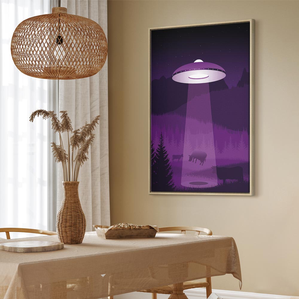 Violet UFO Fantasy Canvas Print