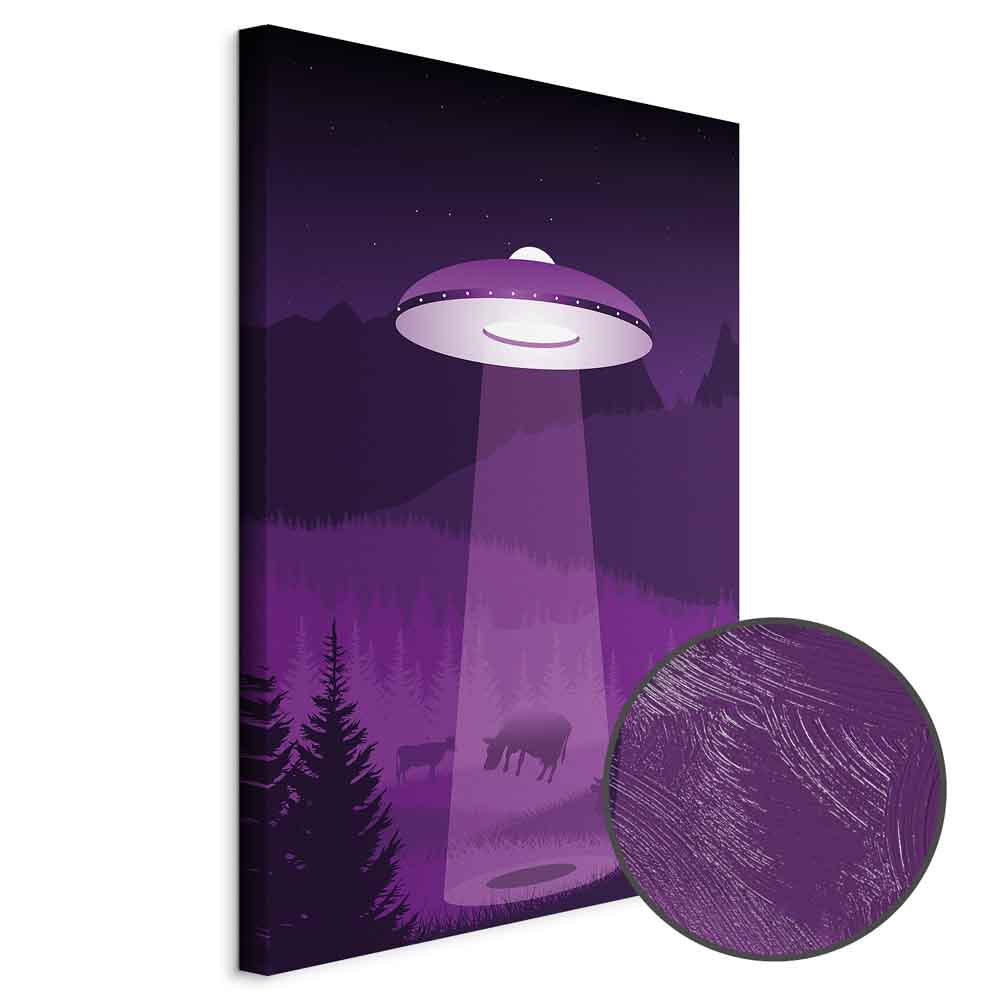 Violet UFO Fantasy Canvas Print