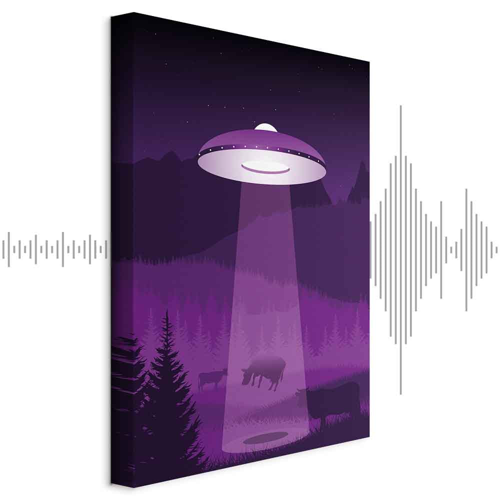 Violet UFO Fantasy Canvas Print