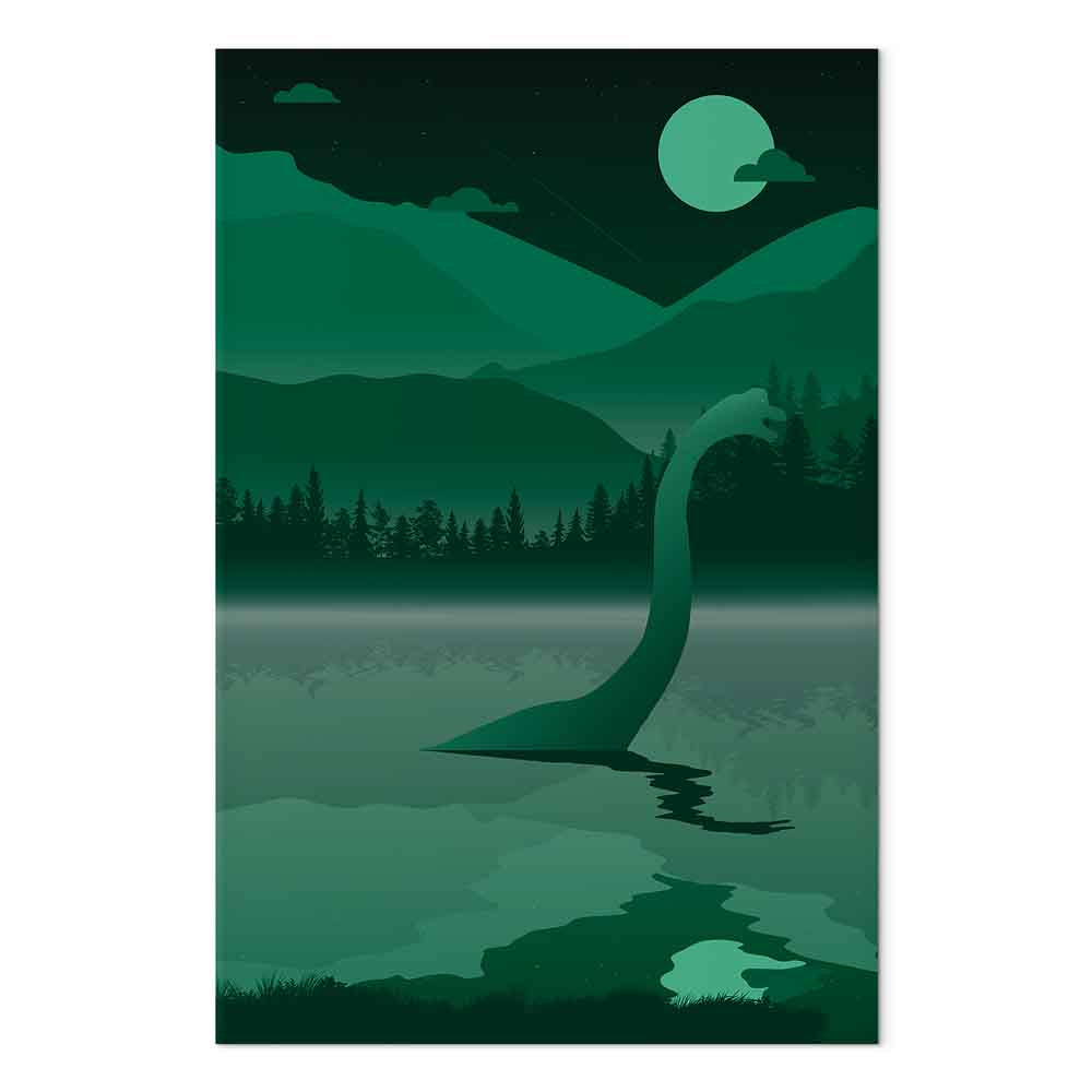 Loch Ness Monster Fantasy Forest Canvas Print