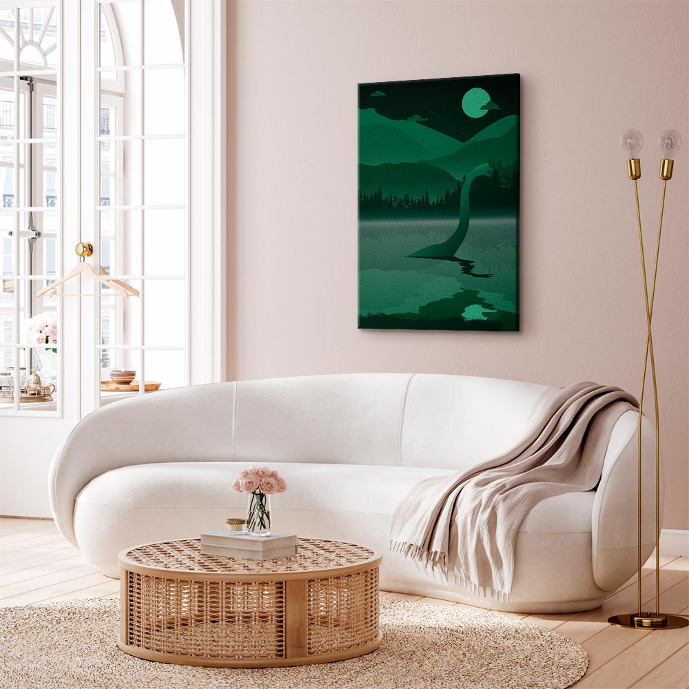 Loch Ness Monster Fantasy Forest Canvas Print