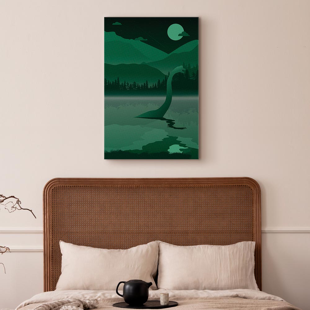 Loch Ness Monster Fantasy Forest Canvas Print