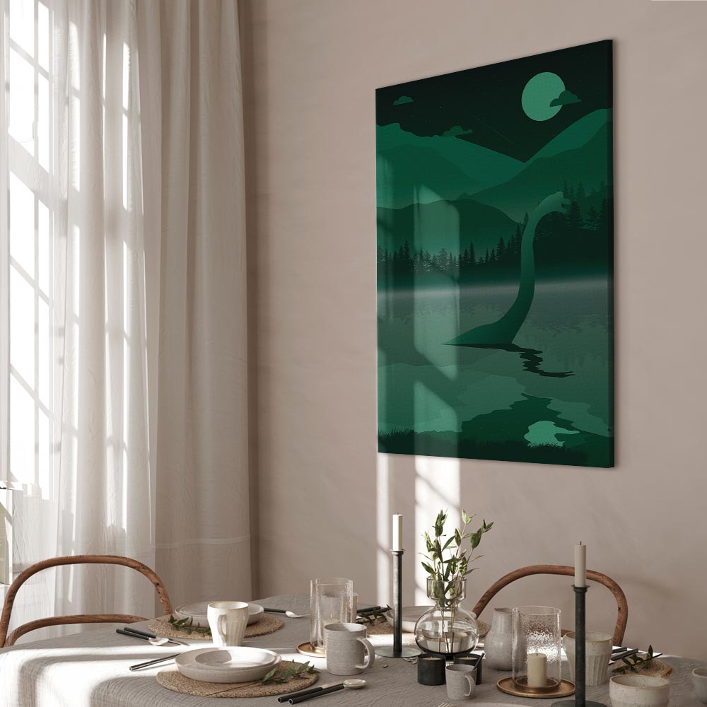 Loch Ness Monster Fantasy Forest Canvas Print