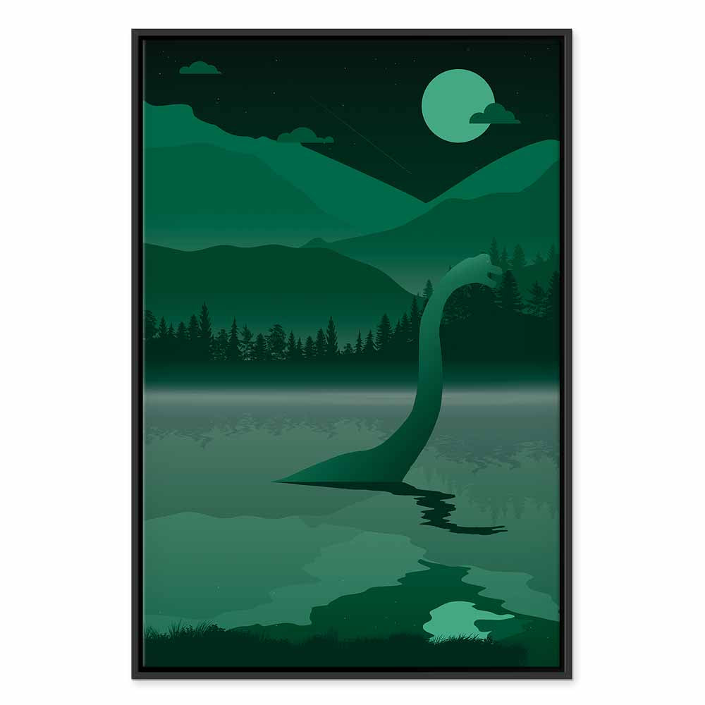 Loch Ness Monster Fantasy Forest Canvas Print