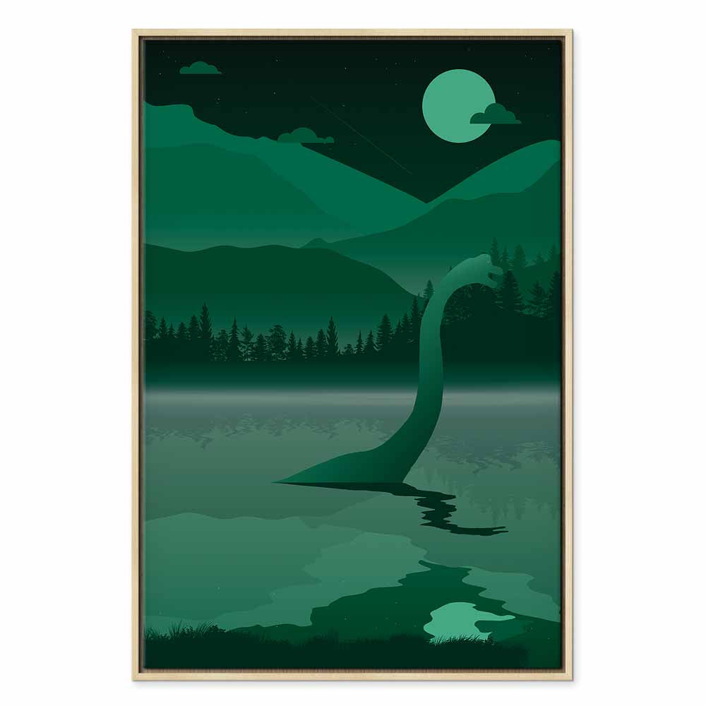 Loch Ness Monster Fantasy Forest Canvas Print