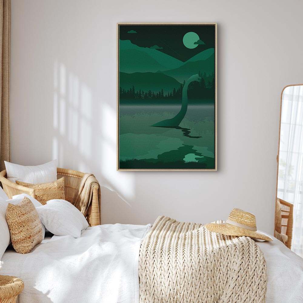 Loch Ness Monster Fantasy Forest Canvas Print