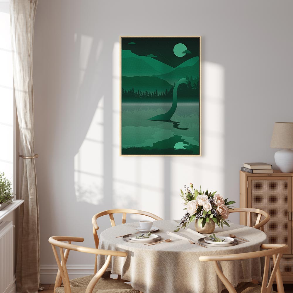 Loch Ness Monster Fantasy Forest Canvas Print