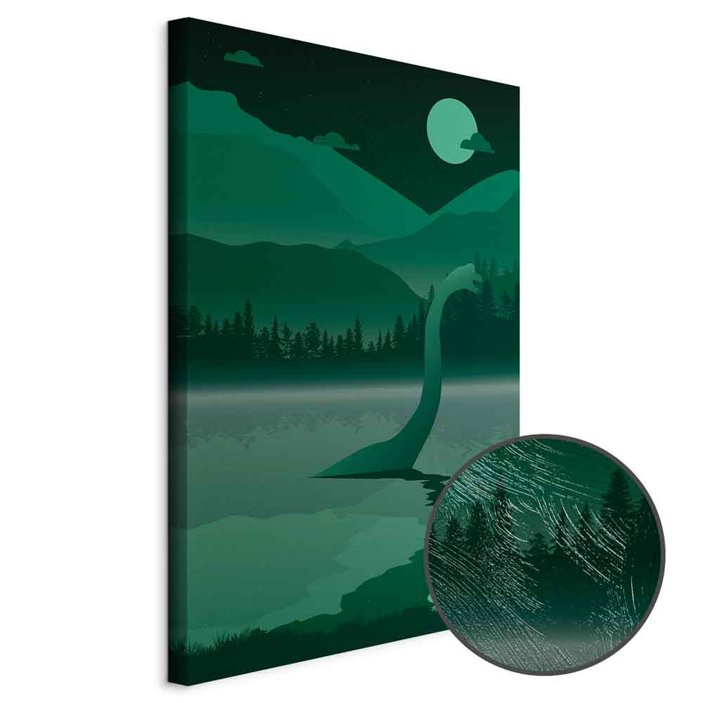Loch Ness Monster Fantasy Forest Canvas Print